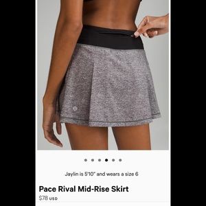 Lululemon Pace Rival Skirt golf/tennis/casual size 8 Tall